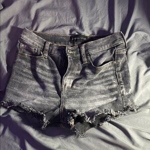 Black Denim Shorts